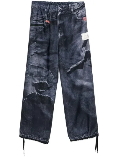 Miharayasuhiro Maison Mihara Yasuhiro T.a.trompe L`oeil Denim Pants Clothing In Blue