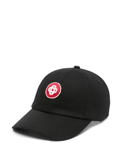 Casablanca Casa Logo Diamond Patch Cap In Black