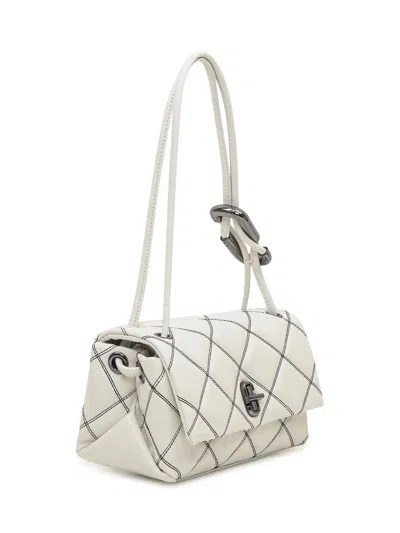 Marc Jacobs White And Black The Mini Dual Shoulder Bag In White