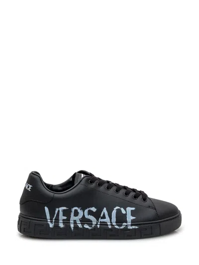 Versace Greek Sneakers With Logo In Multi