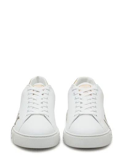 Versace Logo Greca Low-top Sneakers In White
