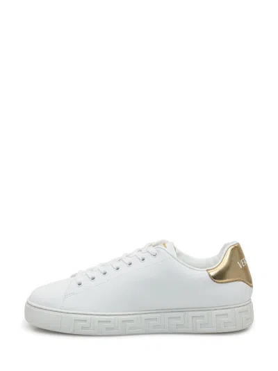 Versace Logo Greca Low-top Sneakers In White