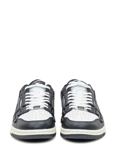 Amiri Contemporary Black Sneakers With Elevated Midsole In White