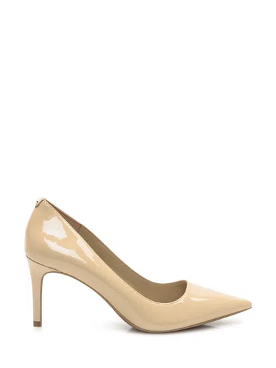 Michael Kors Alina Flex Pump Pumps In Powder Leather In Gold