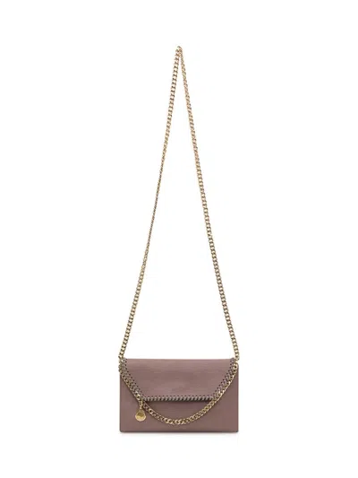 Stella Mccartney Womens Moss Falabella Faux-leather Chain Wallet In Brown