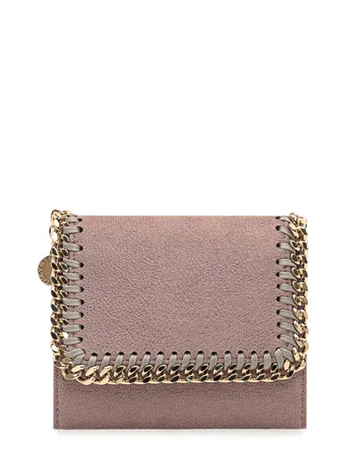 Stella Mccartney Falabella Small Flap Wallet In Brown