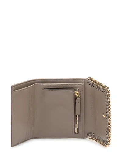 Stella Mccartney Falabella Small Flap Wallet In Brown