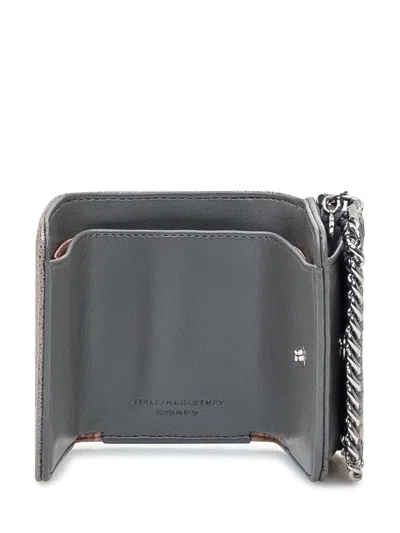 Stella Mccartney Falabella Tri-fold Wallet In Silver