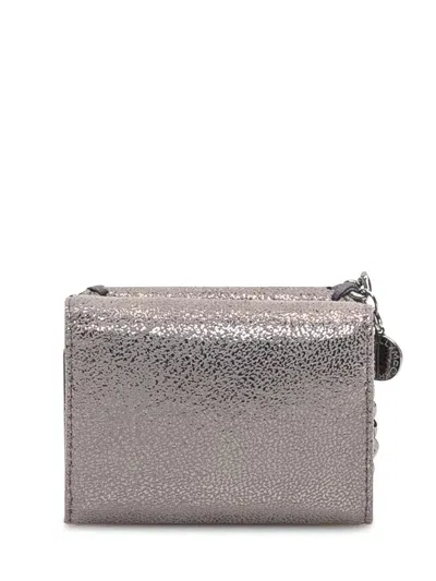 Stella Mccartney Falabella Tri-fold Wallet In Silver