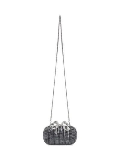 Self-portrait Chainmail Clutch Bag With Bow