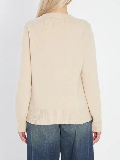Burberry Wool-cashmere Blend Sweater With Contrasting Graphic
