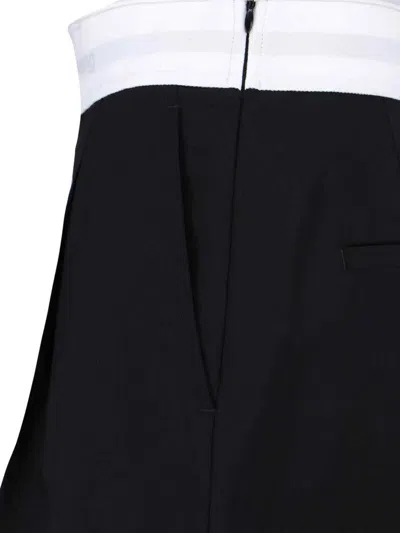Alexander Wang High Waisted Pleated Short With Logo Elastic Clothing In Black