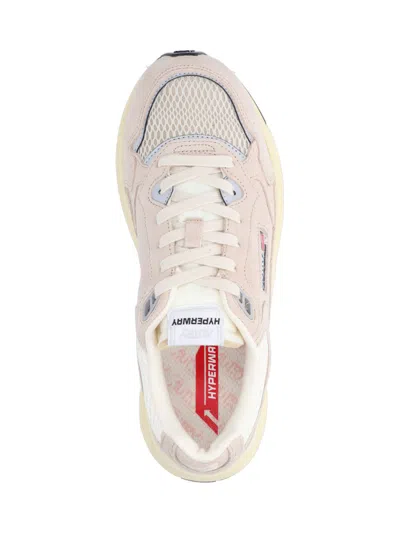 Autry Hyperway Mesh And Suede Sneakers In Neutral