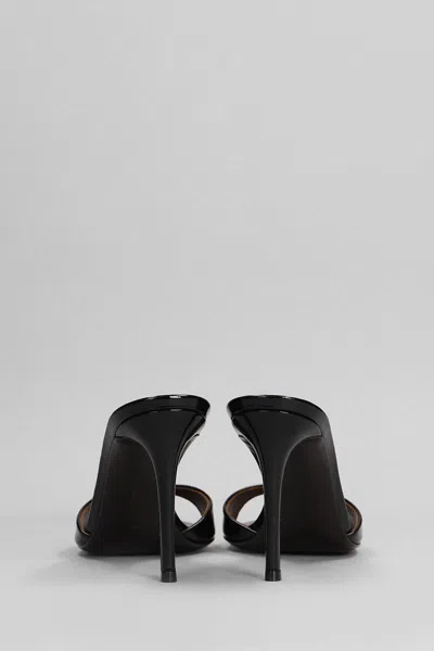 Giuseppe Zanotti Intriigo Strap 90 Sandals In Black Patent Leather In Multi