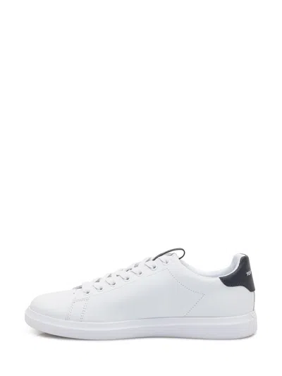 Tory Burch Double T Howell Leather Sneakers In White