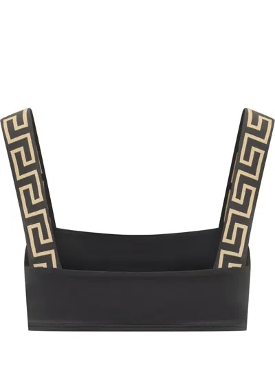 Versace Lycra Bikini Top In Multi