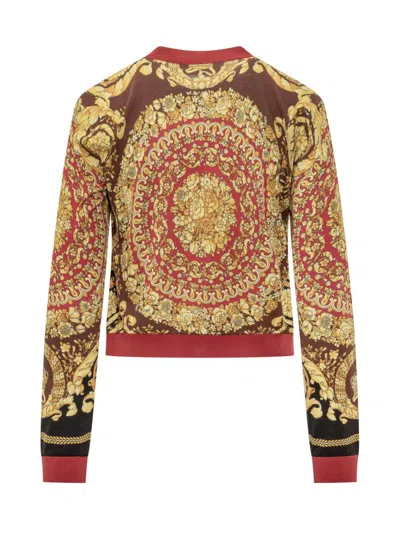 Versace Knit Sweater In Gold