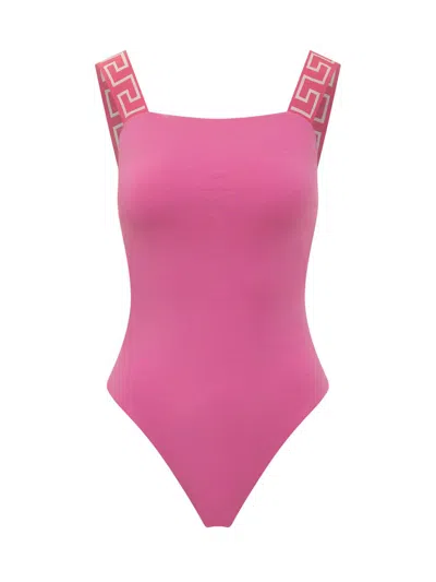 Versace Greca Border Sleeveless Body With High-cut Leg