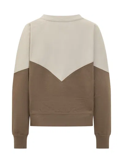 Isabel Marant Étoile Isabel Marant Etoile Two-tone Cotton Blend Houston Sweatshirt In Brown