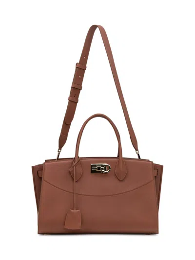 Ferragamo The New Studio Soft Leather Top-handle Bag