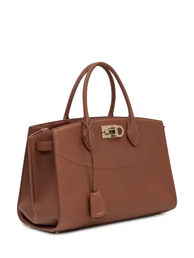 Ferragamo The New Studio Soft Leather Top-handle Bag