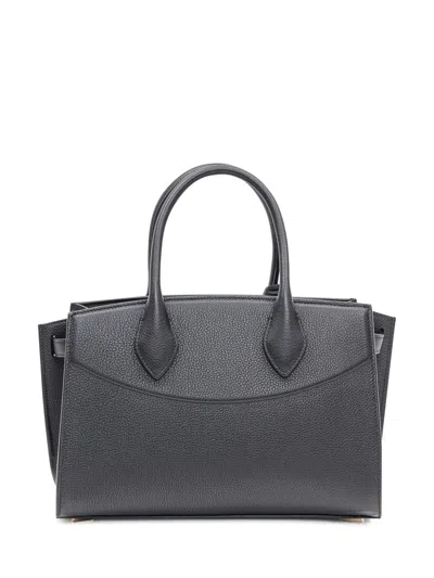 Ferragamo Salvatore   Bag In Black Grained Leather In Gray