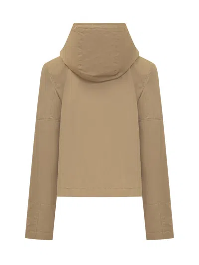 Burberry Beige Cotton Jacket In Nude