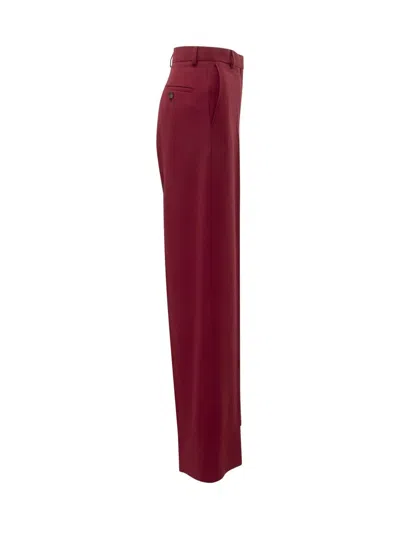 Stella Mccartney Flannel Loose Trouser In Red
