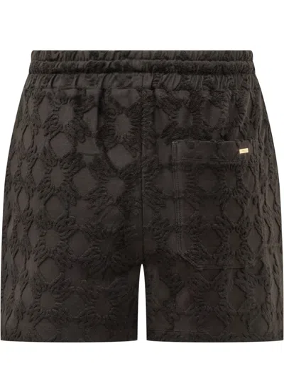 Amiri Drawstring Cotton-blend Shorts In Black