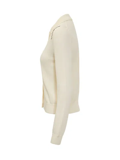Marni Collared Cotton Knitwear Cardigan In Neutral