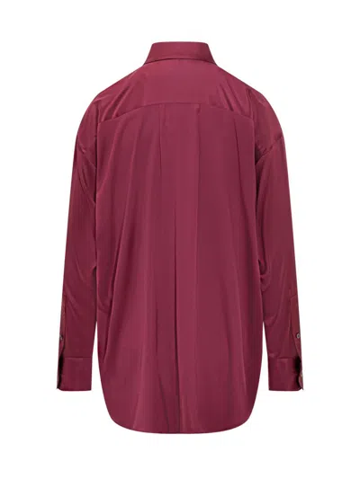 Tom Ford Satin Relaxed Shirt In Red
