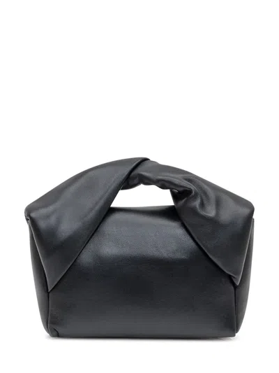 Jw Anderson Twister Midi Bag In Black