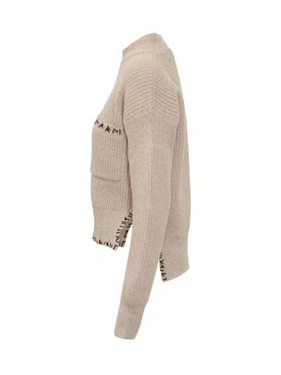 Marni Light Pink Wool Knitwear In Neutral