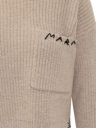 Marni Light Pink Wool Knitwear In Neutral