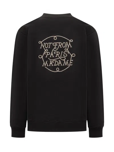 Drôle De Monsieur Embroidered-motif Sweatshirt In Black