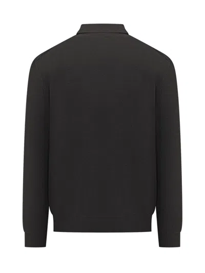 Etro Knitted Polo Shirt In Black