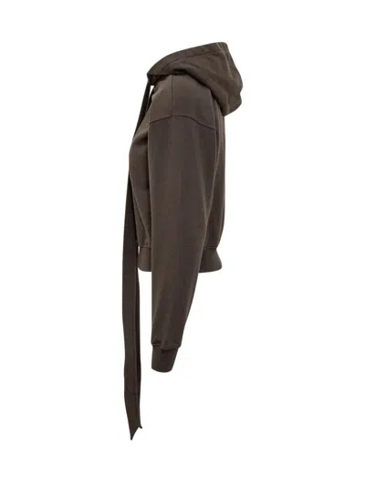 Jw Anderson Cotton Jersey Hoodie In Brown