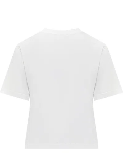 Jw Anderson Mens White Anchor-embroidery Crop Cotton-jersey T-shirt In White