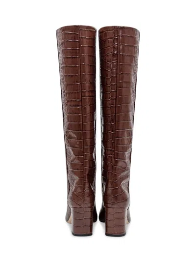Paris Texas 100mm Crocodile-effect Leather Knee-high Boots