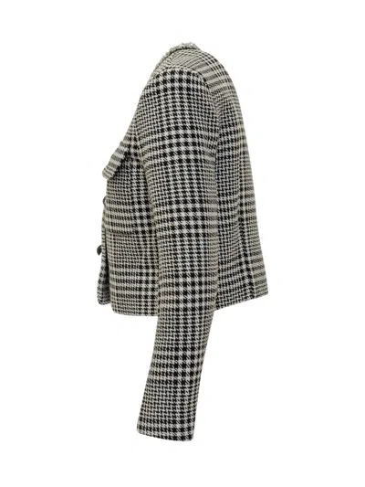 Self-portrait Wool Houndstooth Tailored Jacket Jackets Multicolor