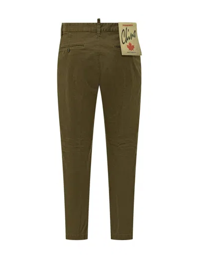 Dsquared2 Dsquared Olive Green Stretch Cotton Sexy Chino Pant