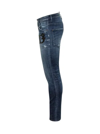 Dsquared2 Skater Jean Jeans Featuring Distressed Detailing In Blue