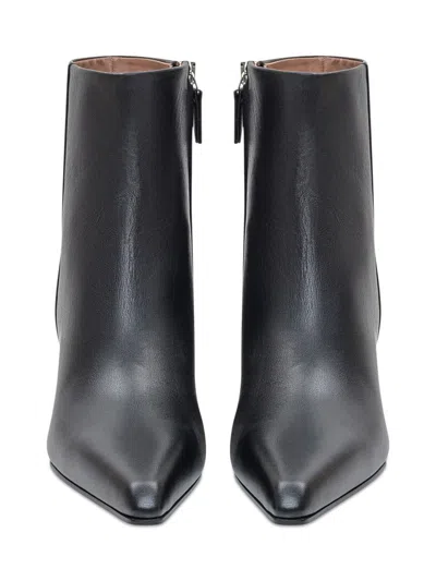 Paris Texas Block Heel Ankle Boots With Pointed Toe