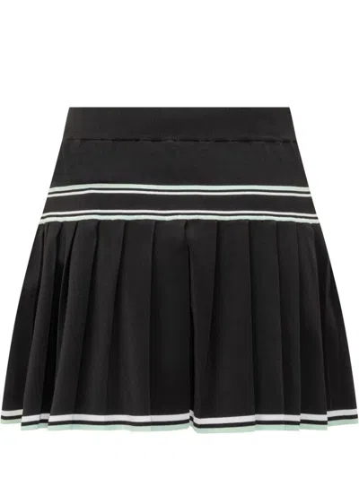 Casablanca Women Pleated Viscose Miniskirt In Black