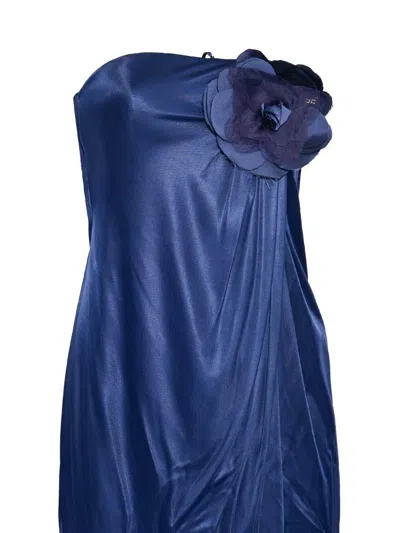Elisabetta Franchi Midi Dress In Blue