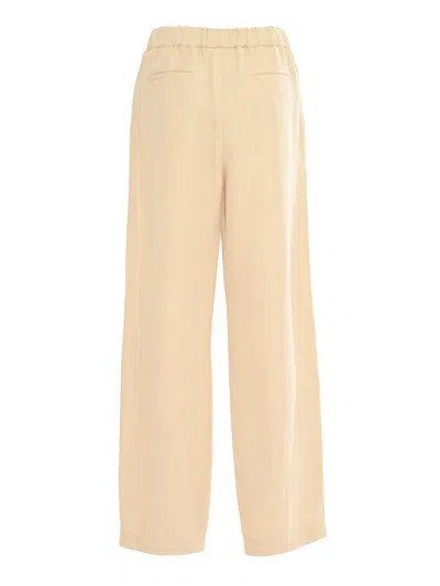 Fabiana Filippi Viscose Linen Jogging Trousers In Neutral