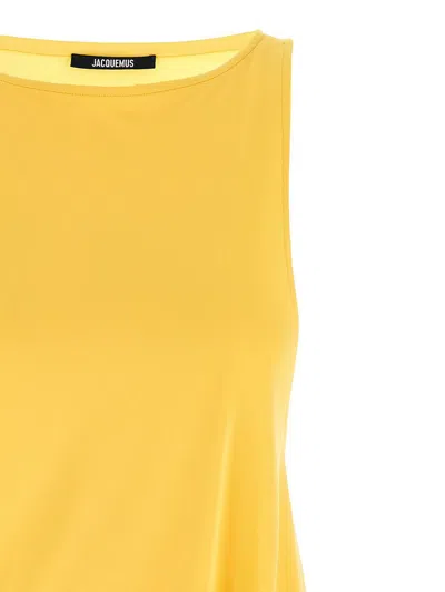 Jacquemus Peplo Sleeveless Draped High-low Dress