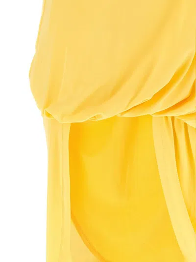 Jacquemus Peplo Sleeveless Draped High-low Dress
