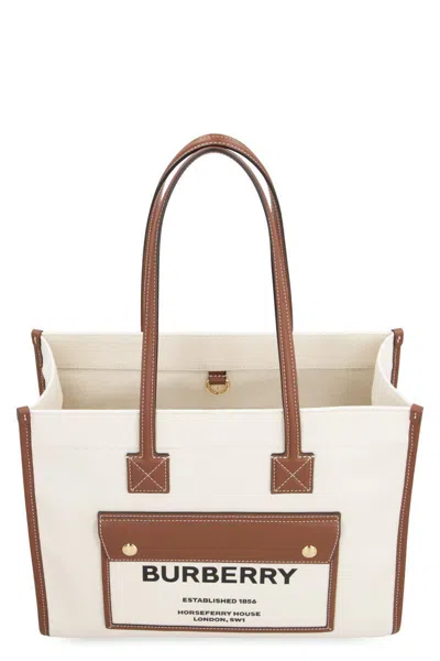 Burberry Freya Canvas Tote Bag