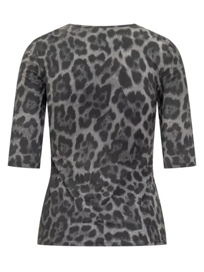 Stella Mccartney Leopard Print Top In Black